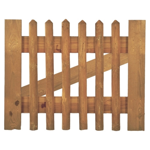 T&J Senkrechtzaun Tor 100 x 80 cm, Latten 55 mm, kdi braun, ohne Beschlag, ohne Pfosten, 17021