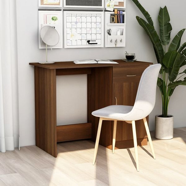 vidaXL Schreibtisch Braun Eichen-Optik 100x50x76 cm Holzwerkstoff, 815422