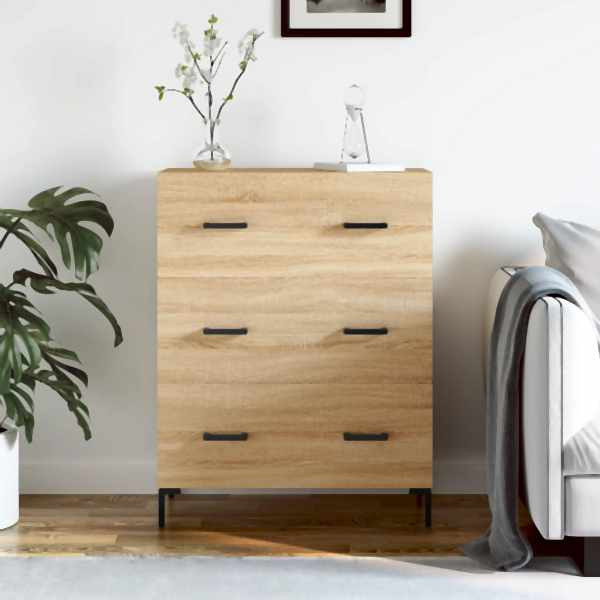 vidaXL Sideboard Sonoma-Eiche 69,5x34x90 cm Holzwerkstoff, 827855