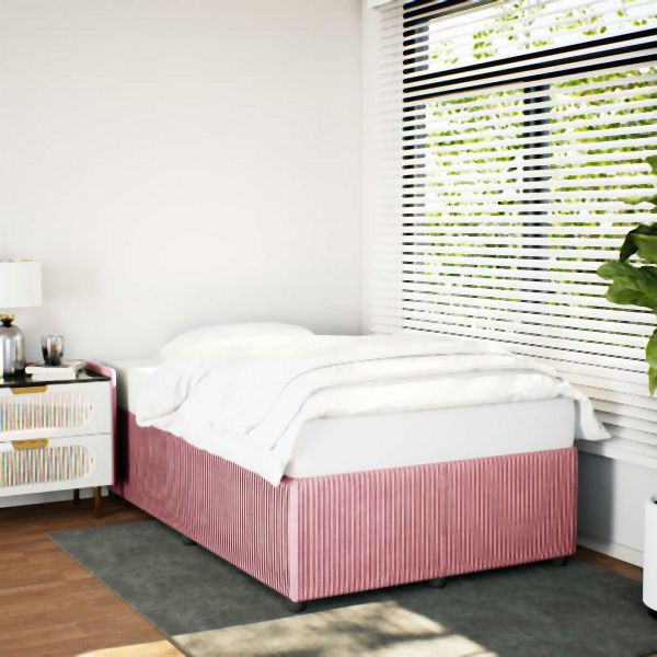 vidaXL Bettgestell Rosa 120x190 cm Samt, erholsamer Schlaf, 3284999