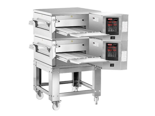 SGS Gastro Elektro Doppel Durchlaufofen inkl. Untergestell, Tunnelofen, 1,70 m² Backfläche, POKD85E