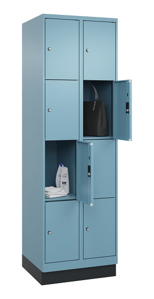 C+P Schließfachschrank Evolo PLUS, mit Sockel, 8 Fächer, 1950x600x500mm, 0010/00, 049020-204 S10021