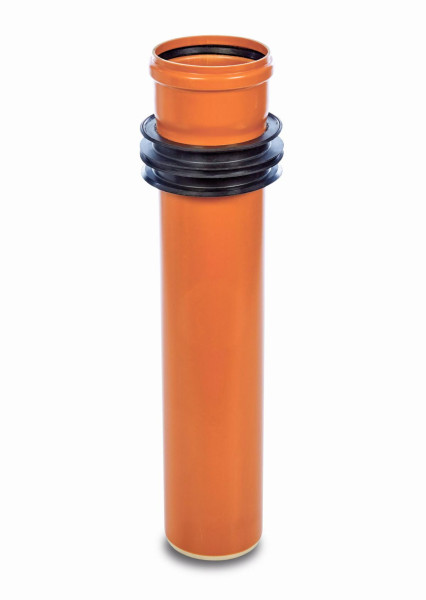 DOYMA HKD KG-Rohr mit Muffe und Dichtelement für Bodenelemente DN 100, Länge 500 mm, 820110050000