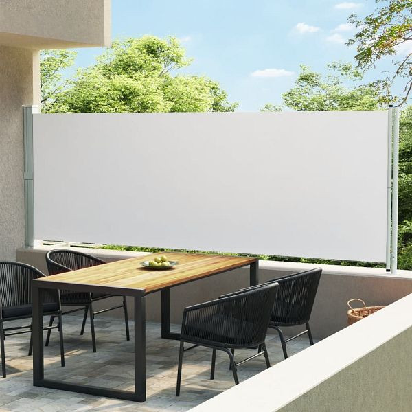 vidaXL Seitenmarkise Ausziehbar 600x160 cm Creme, 313376