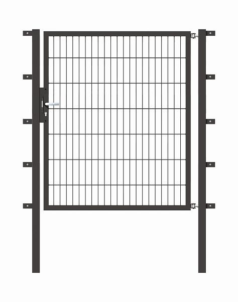 Alberts Einzeltor Flexo mit Zubehör, Breite 125 cm, Höhe: 140 cm, anthrazit, 647308