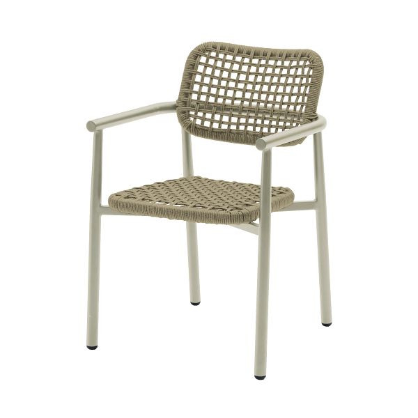 Feros Dante Stapelbarer Sessel inkl. Sitzkissen, Sand, 156591