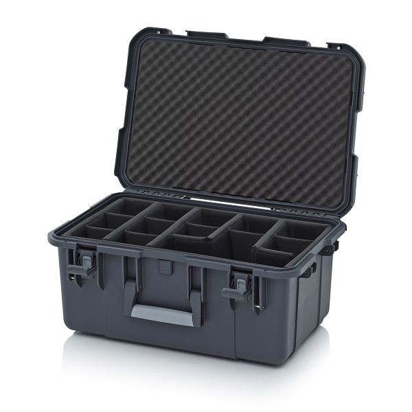 Auer Schutzkoffer Pro, Anthrazitgrau, ohne Schloss, Polstereinlage T, CP 6427 B5-7016