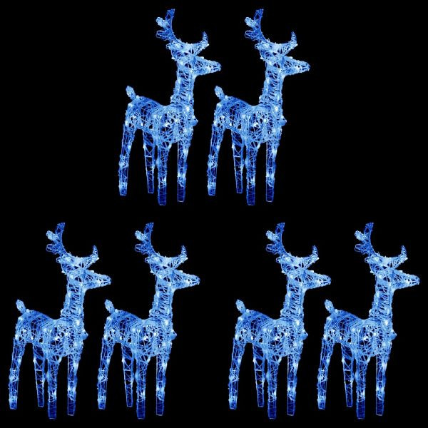 vidaXL LED-Rentiere 6 Stück Blau 240 LEDs Acryl, 3154259