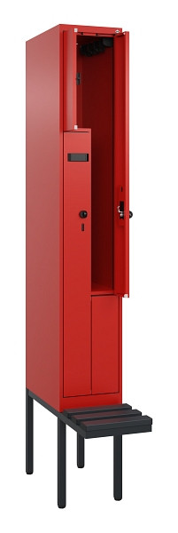 C+P Z-Spind Evolo PLUS, Bank, 2 Fächer, 2120x300x815mm, 3020/3020, Drehriegel, Material Sitzfläche Kunststoff, 0490437-102 S10085
