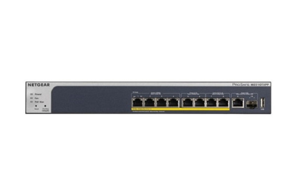 Netgear Smart Managed Pro Switch 8 Port Switch, 8xPoE+, 180W, MS510TXPP-100EUS