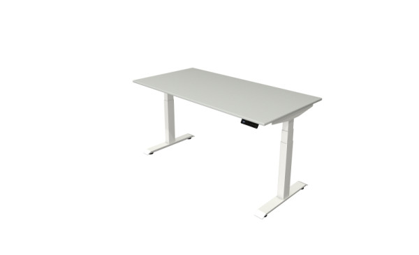 Kerkmann Steh-/Sitztisch Move 4 neu 160 x 80 cm Gestell weiß, Tischplatte lichtgrau, 10090611