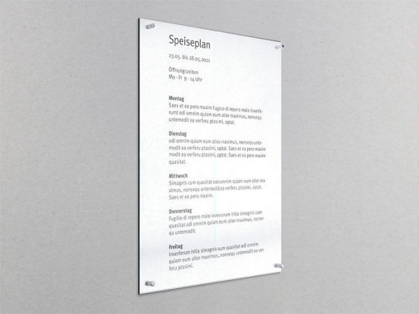 Luno Wandschild acht DIN A4 Querformat, 201058