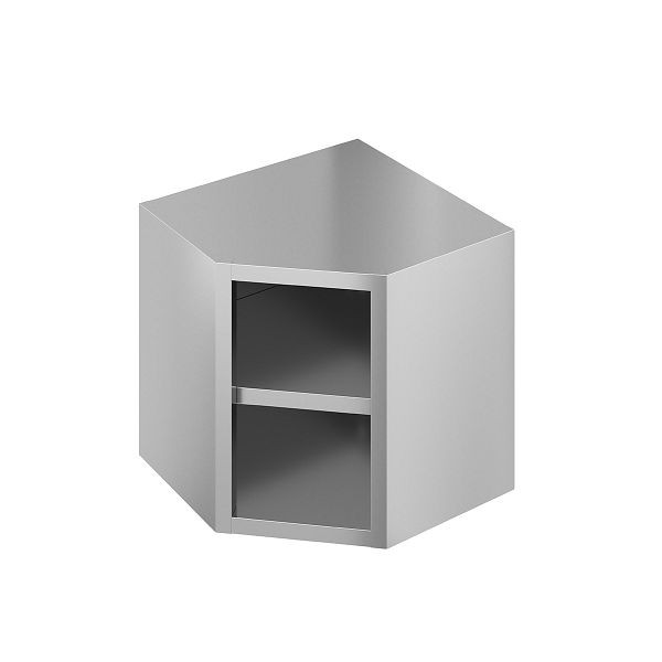 Vaiotec TOPLINE Eckwandhängeschrank 700 / offen, abgerundete Ecken, 70x70x66 cm, 10787
