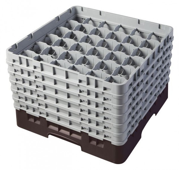 Cambro Spülkorb mit 36 Fächer Camrack® 27,9 cm Braun, 36S1114167