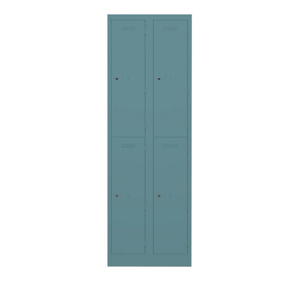 Bisley Garderobenschrank Primary Locker, 2 Abteile mit je 2 Fächern übereinander, 674 doulton, PL3050D2674