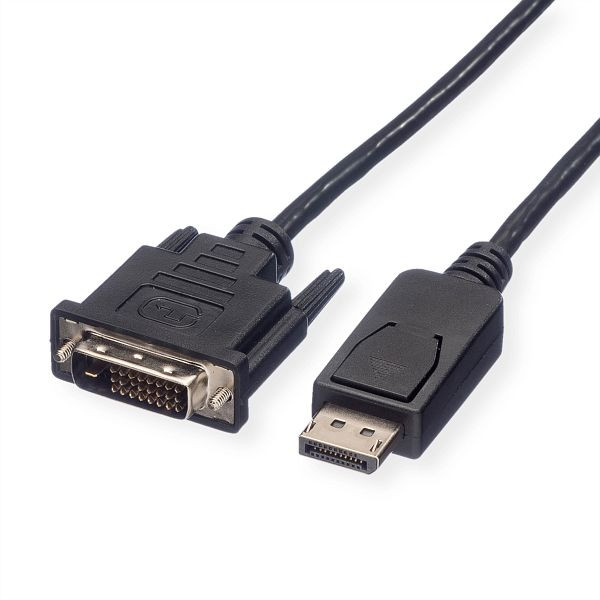 ROLINE DisplayPort Kabel DP ST - DVI ST, schwarz, 1 m, 11.04.5613