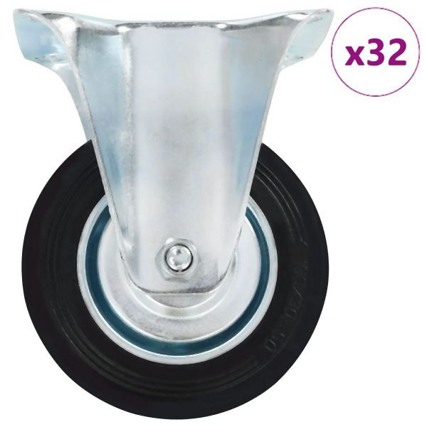 vidaXL 32 Stk. Bockrollen 100 mm, für kleine Ausrüstungen, 277955