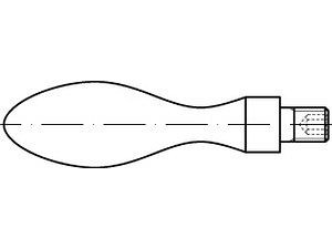 Ballengriffe DIN 98 Stahl E 16 M 6 mit Gewindezapfen VE=S (10 Stück)