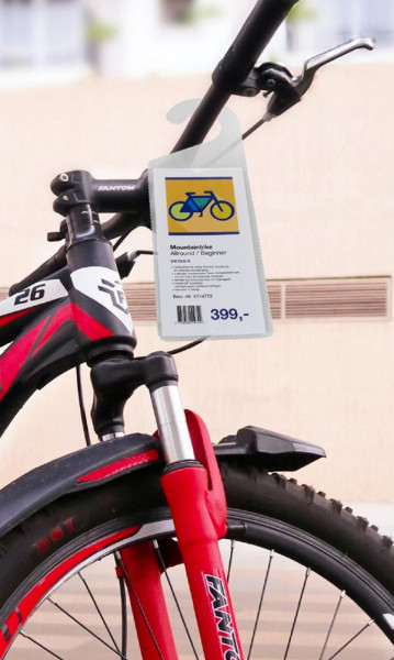 Eichner Anhänger für Fahrräder, Long DIN hoch, VE: 10 Stück im Beutel, 9219-01389