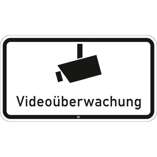 Stein HGS Videoüberwachung - Hinweisschild 2841, 330x600mm /RA2/Alform, 2841-222