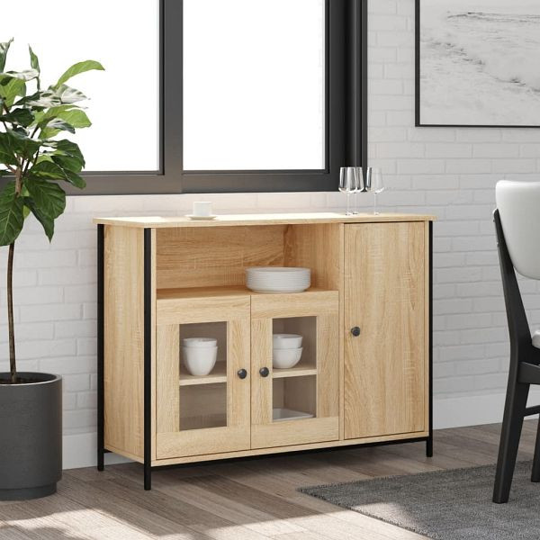 vidaXL Sideboard Sonoma-Eiche 100x35x75 cm Holzwerkstoff, 835510