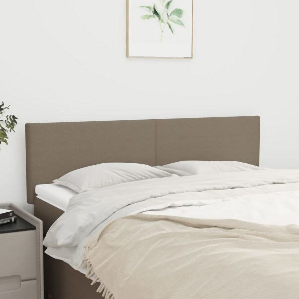 vidaXL Kopfteile 2 Stück Taupe 72x5x78/88 cm Stoff, 345788