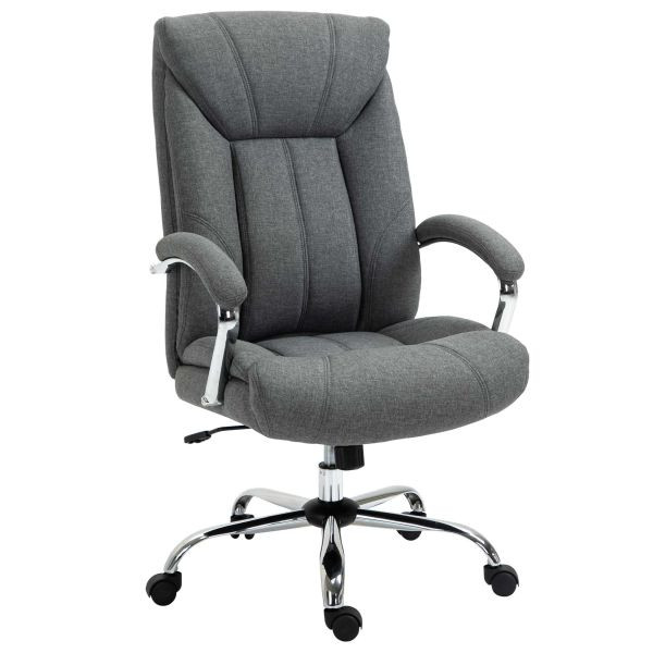 Vinsetto Bürostuhl mit Wippfunktion Grau 65 x 78 x 110-120 cm, 921-472V80GY