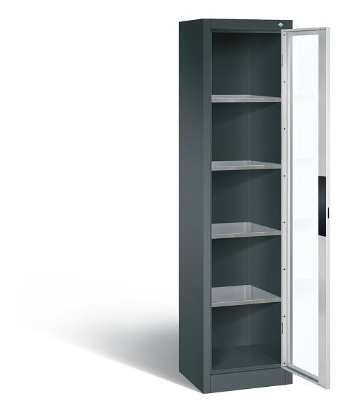 C+P Werkzeugschrank Acurado, H1950xB502xT400mm, Farbe: Anthrazitgrau / Lichtgrau, Muldengriff, 8900-055 S10044