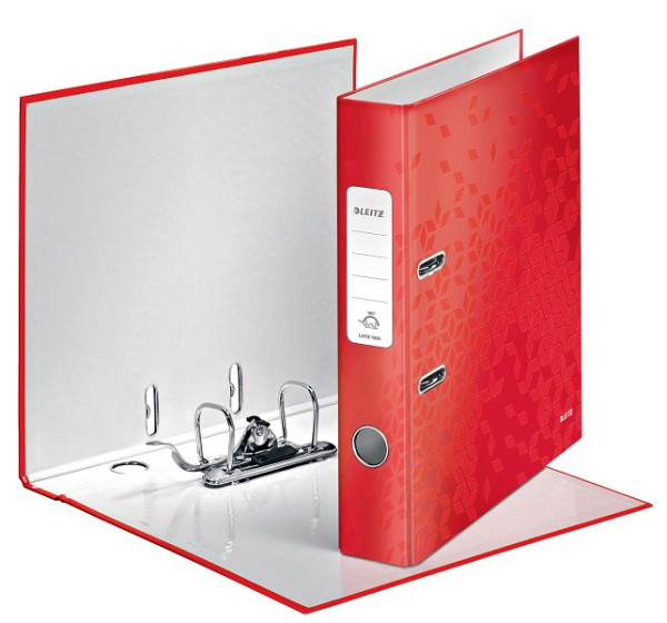 LEITZ 1006 Qualitäts-Ordner WOW, A4, schmal, Schlitz, rot, 1006-00-26