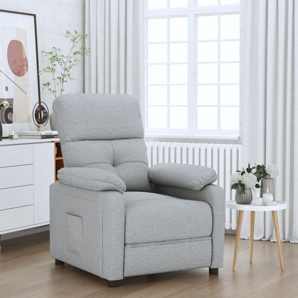 vidaXL Relaxsessel Hellgrau Stoff, Top-Qualität, 348275