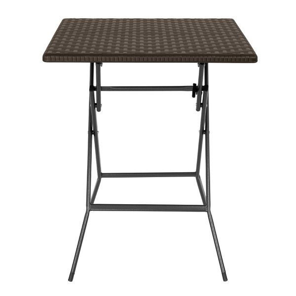 Bolero Quadratischer Klapptisch Braun 620mm, einfacher Transport, GR773