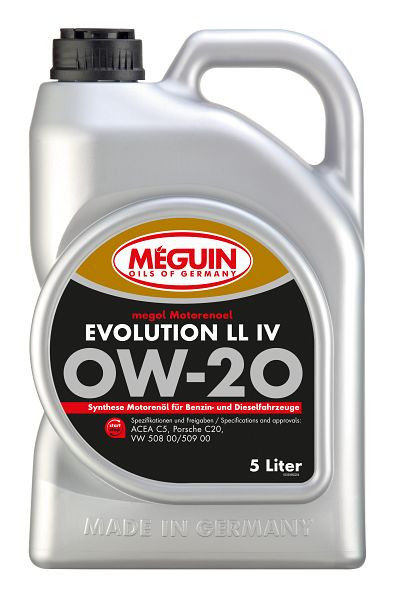 Meguin megol Motorenöl Evolution LL IV SAE 0W-20, Kanister Kunststoff, VE: 5 Liter, 33058
