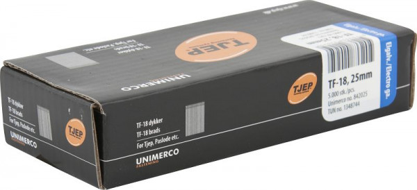 TJEP TF18 25mm Stift, verzinkt Box 5.000 Stück, Brads und Stifte, 842025