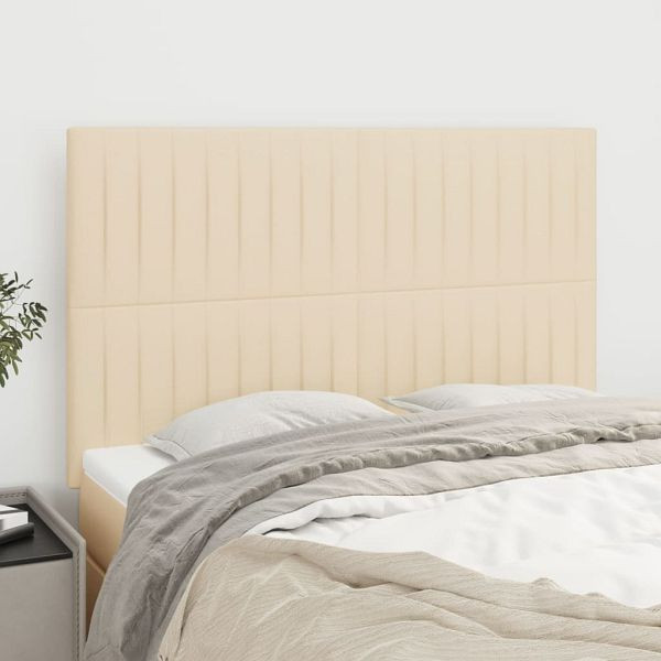 vidaXL Kopfteile 4 Stück Creme 72x5x78/88 cm Stoff, 3116573