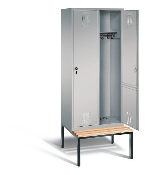 C+P Garderobenschrank Evolo, H2090xB810xT815mm, Farbe: Weißaluminium, 48050-22 S10288