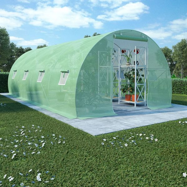 vidaXL Gewächshaus 18m² 600x300x200 cm, 45536