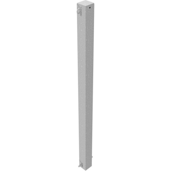 Stein HGS Absperrpfosten -Bollard- 70 x 70 mm, feststehend /zum Einbetonieren, ohne Farbe, 2 Ösen (180°), 470-2