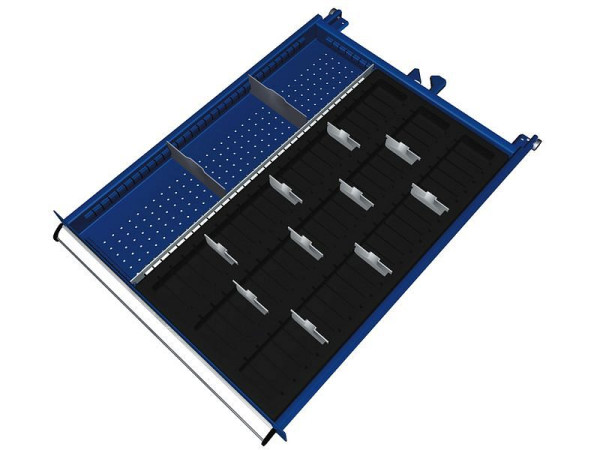 KLW Einteilungsmaterialsatz für Schubladen Fachhöhe 50 mm in SEB - Schrank, Schrankgröße 572 x 750 mm B x T, B08, SEB-B08-032