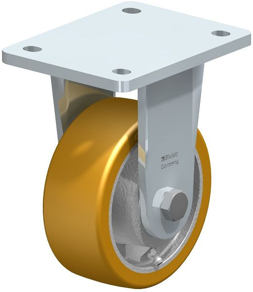 Blickle BO-GTH 127K Stahlgeschweißte Schwerlast-Bockrolle, Blickle Extrathane®, Hellbraun, 267195