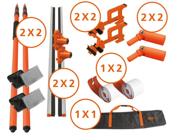 Heylo Staubschutzwand HEYWALL Plus-Paket, schnell und flexibel, 1920105