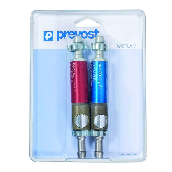 Prevost Sicherheitskupplungen +Stecknippel für Schlauchanschluss, Ausgang für Ø=6x12 mm, Eingang Druckminderventil/ Schlauch Ø=6 x 12 mm, SIK 0606
