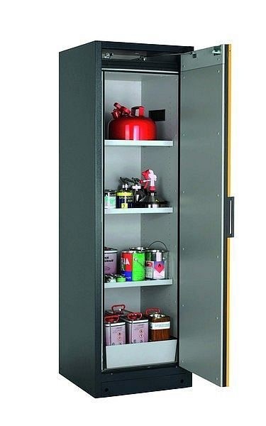 asecos Sicherheitsschrank Q-PEGASUS-90, Q90.195.060.WDACR in sicherheitsgelb RAL 1004 mit 3x Fachboden (Stahlblech), 30075-040-33407