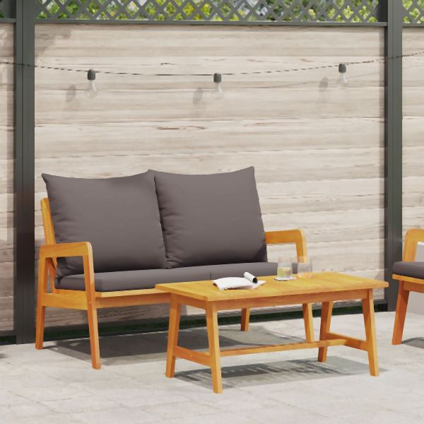 vidaXL 2-teiliges Bistro Set mit Kissen - Aus Akazienmassivholz, 4106462