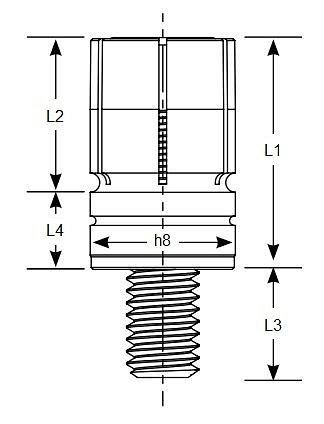 Mitee-Bite XYZ Press Fit Pin 10mm, X38640