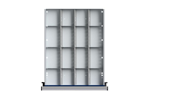 Ulmia Schubladeneinteilungsmaterial, Serie VC, WW + KS, 1/3 Teilung für Schublade, 138 mm, 3 x Längsteiler, 902.011, 4014641061722