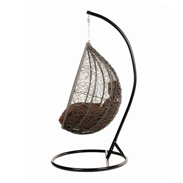 HOME DELUXE Polyrattan Hängesessel CIELO Mit Regenabdeckung 8809