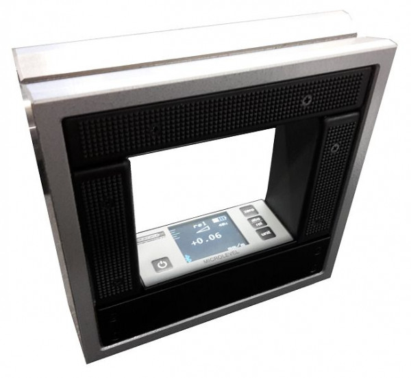 Roeckle MICROLEVEL elektronische Rahmen-Wasserwaage 150 mm, 0,01 mm/m, im Etui, 5224/150/KK