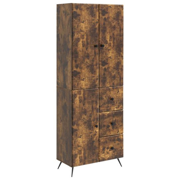vidaXL Schrankset 2-teilig Geräucherte Eiche Holzwerkstoff, 3416903