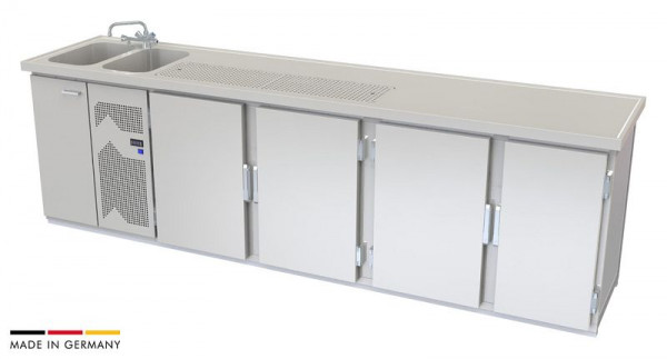 hefa Theke Brillant 31V/2L-TTTT, Abmaße: 950 x 3.100 x 650/700 mm, Brillant 31V/2L-TTTT