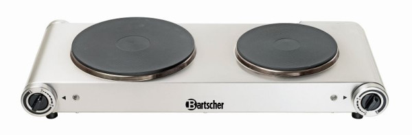 Bartscher Elektro-Kocher 2K2500, Leistung Kochstelle links max. 1,5 kW, 150310, 4015613504117